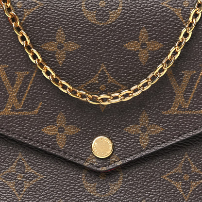 Louis Vuitton Monogram Pochette Felicie Chain Wallet Fuchsia 8 of 11