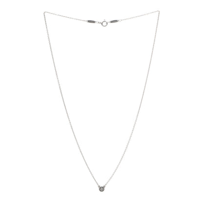 Tiffany Sterling Silver Diamond .10ct Elsa Peretti Diamonds by the Yard Pendant Necklace 3 of 13