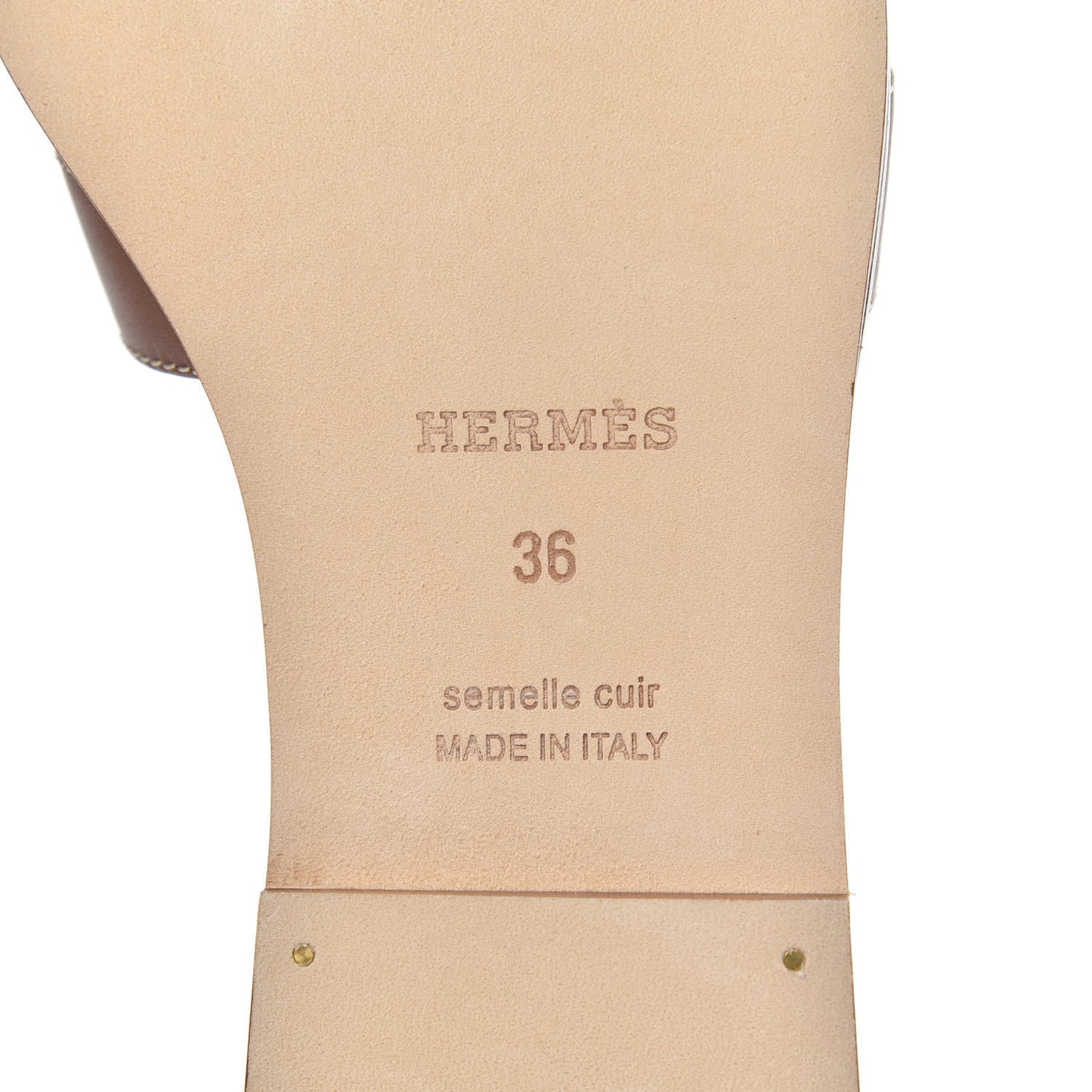 Box Calfskin Oran Sandals 36 Gold