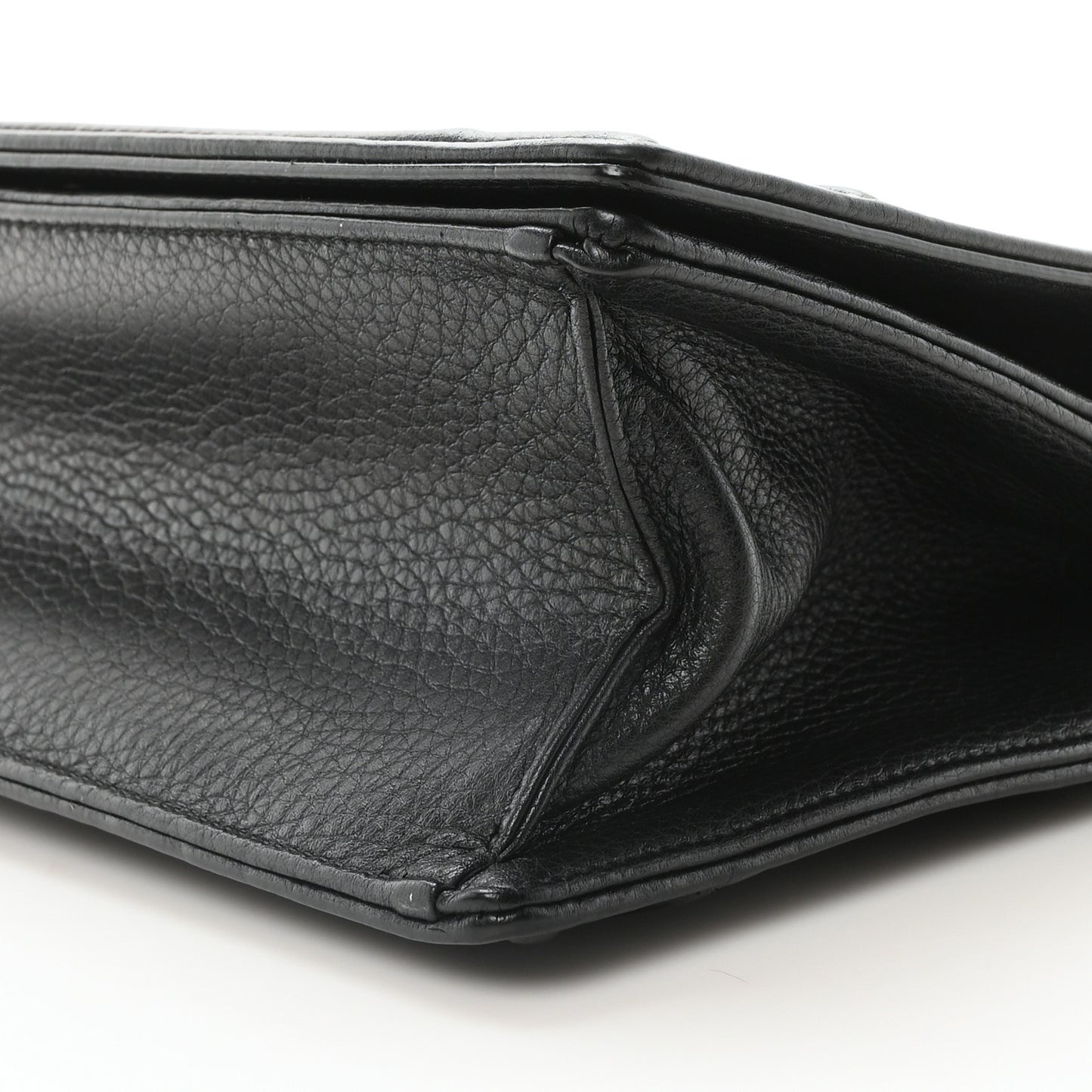 Grained Calfskin Medium Diorama Flap Bag Black