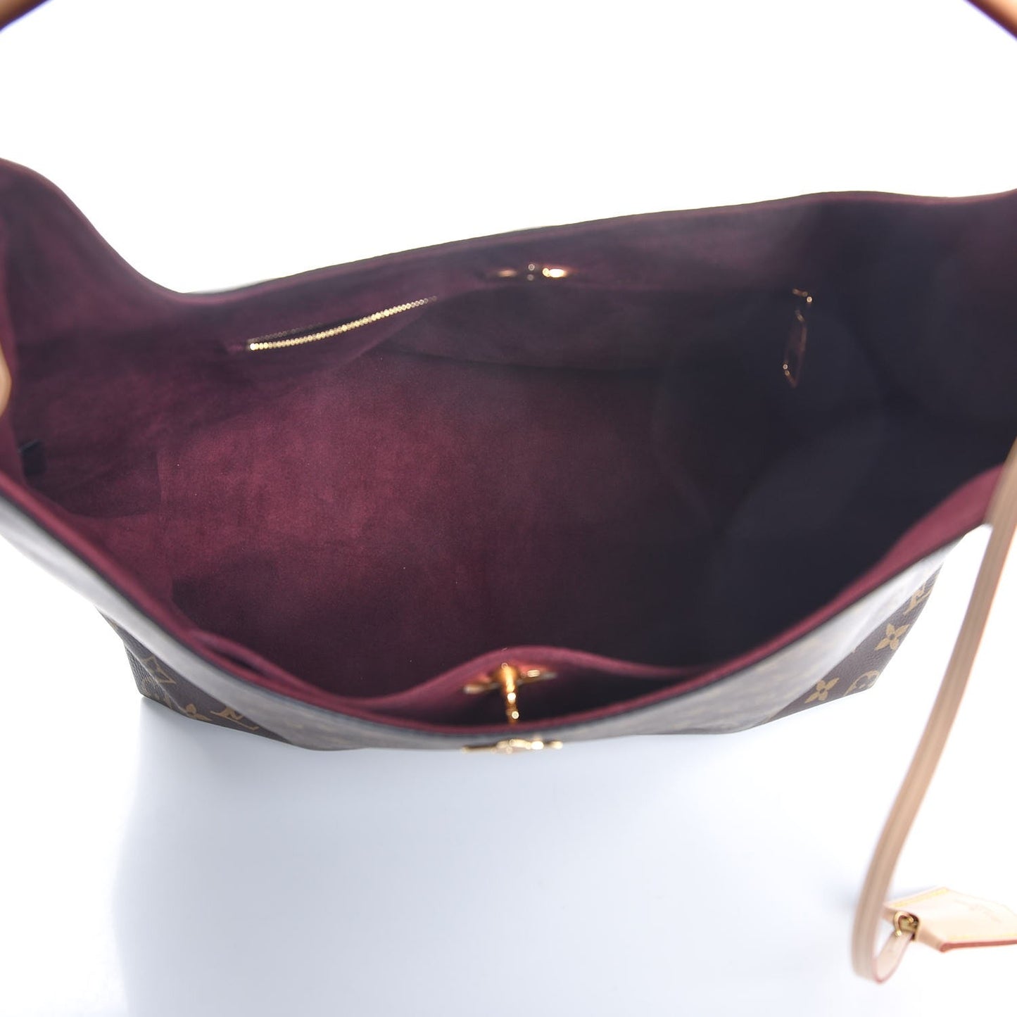 Monogram Flower Hobo Beige