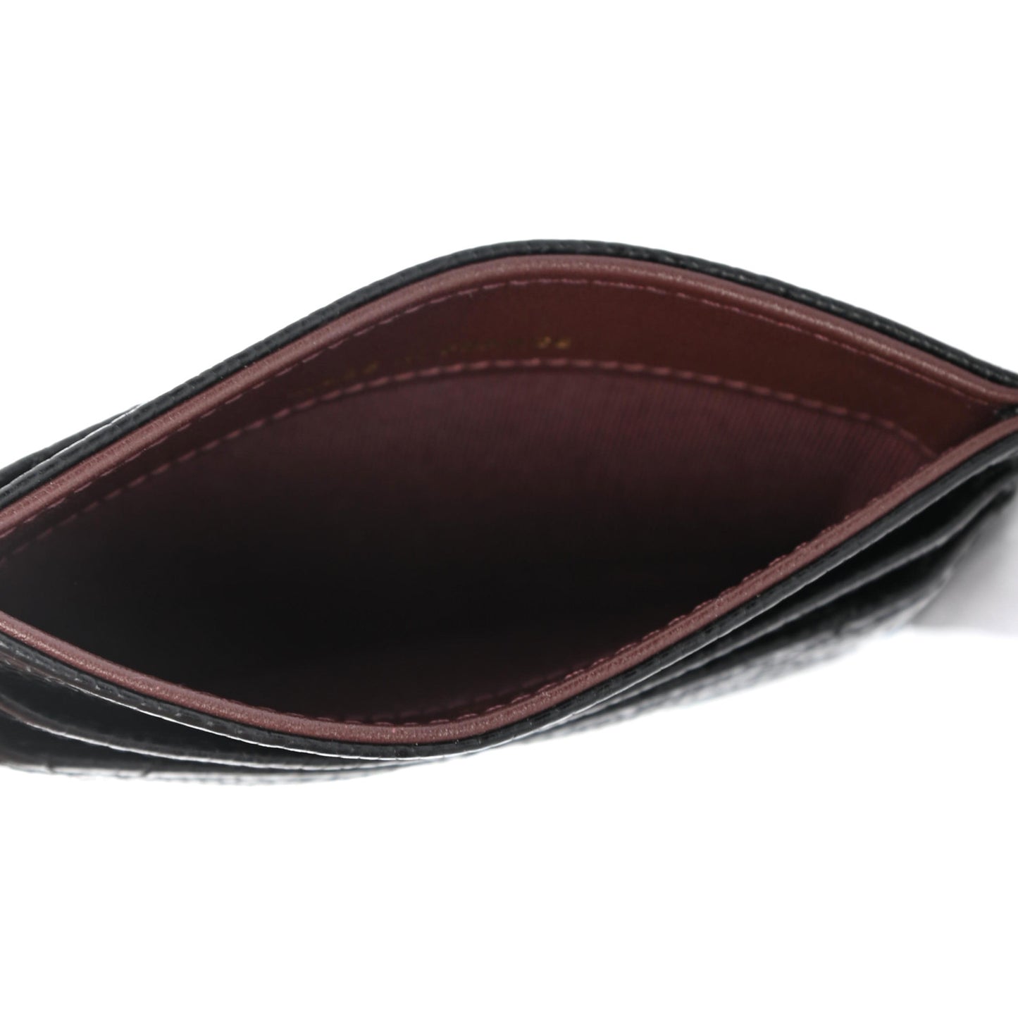 Caviar Quilted Card Holder Black
