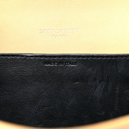 Saint Laurent Micro Raffia Monogram Uptown Chain Wallet Natural Hay Blush 7 of 11