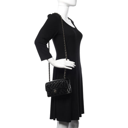Chanel Patent Calfskin Quilted Mini Rectangular Flap Black 2 of 10