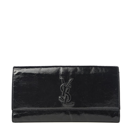 Saint Laurent Textured Patent Monogram Small Belle De Jour Clutch Black 1 of 9