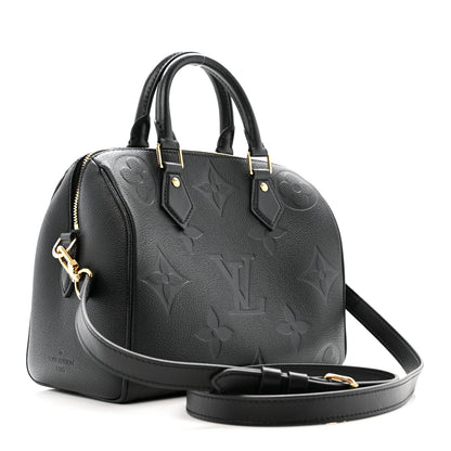 Louis Vuitton Empreinte Monogram Giant Speedy Bandouliere 25 Black 3 of 10