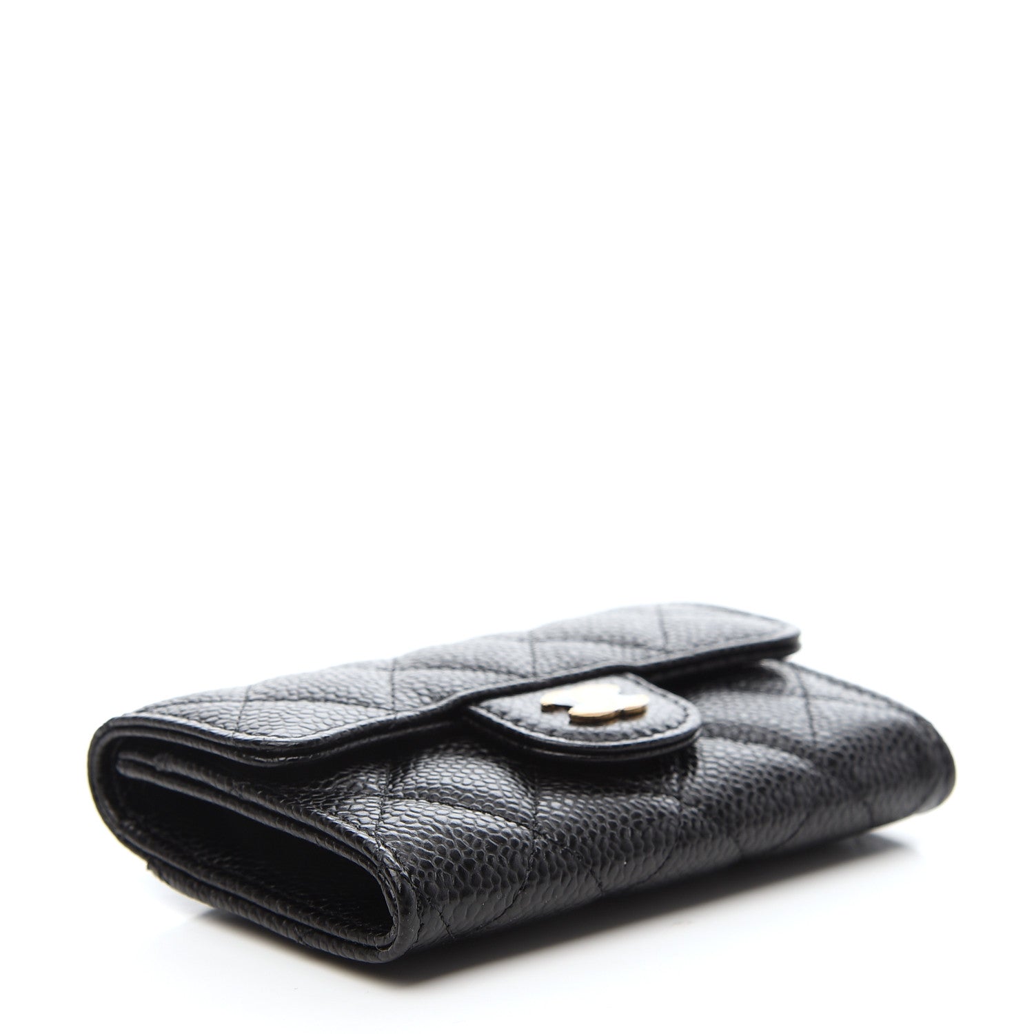 Chanel Caviar Quilted Flap Card Holder Wallet Black 4 of 9