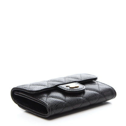 Chanel Caviar Quilted Flap Card Holder Wallet Black 4 of 9