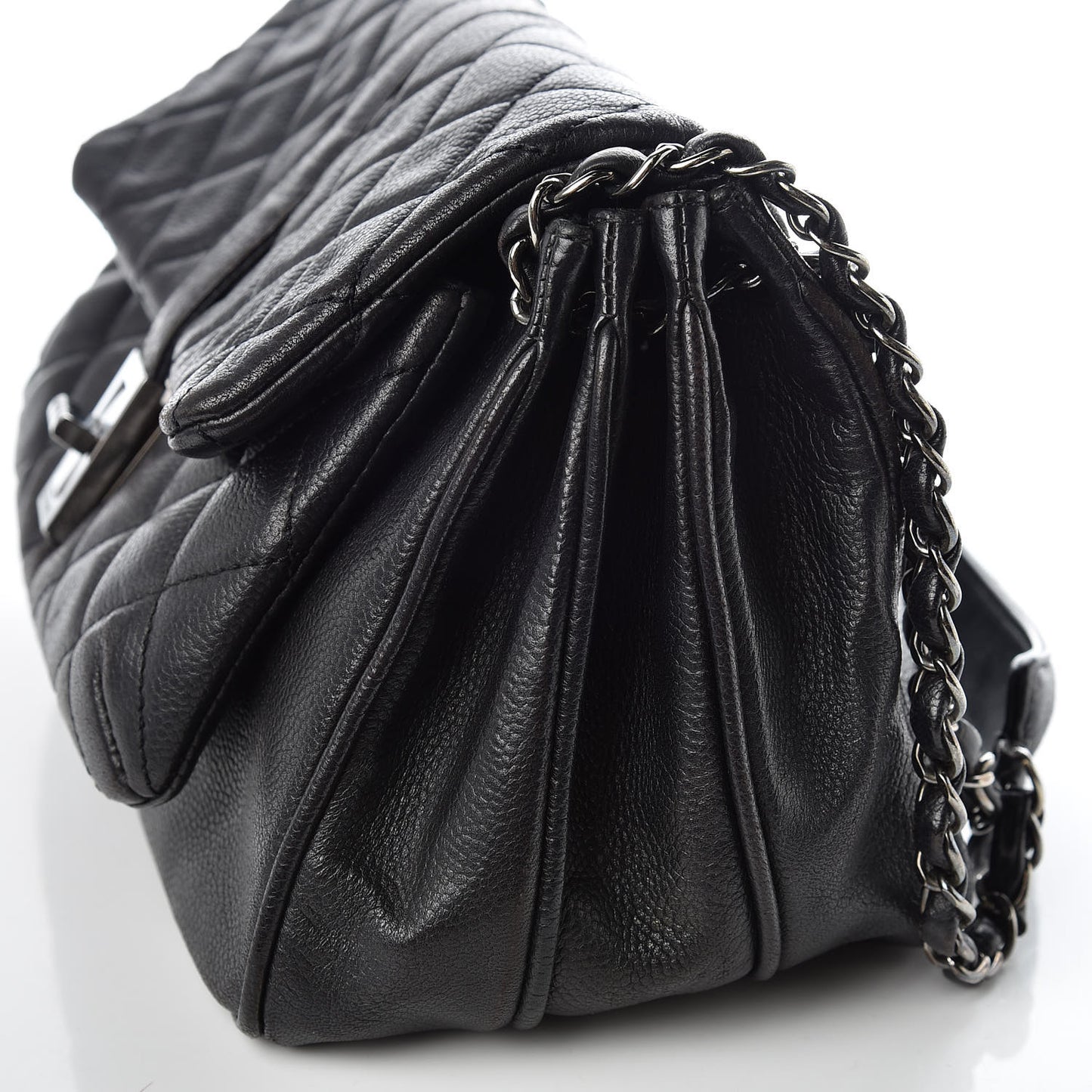 Caviar Quilted Small Mademoiselle Accordion Flap Black