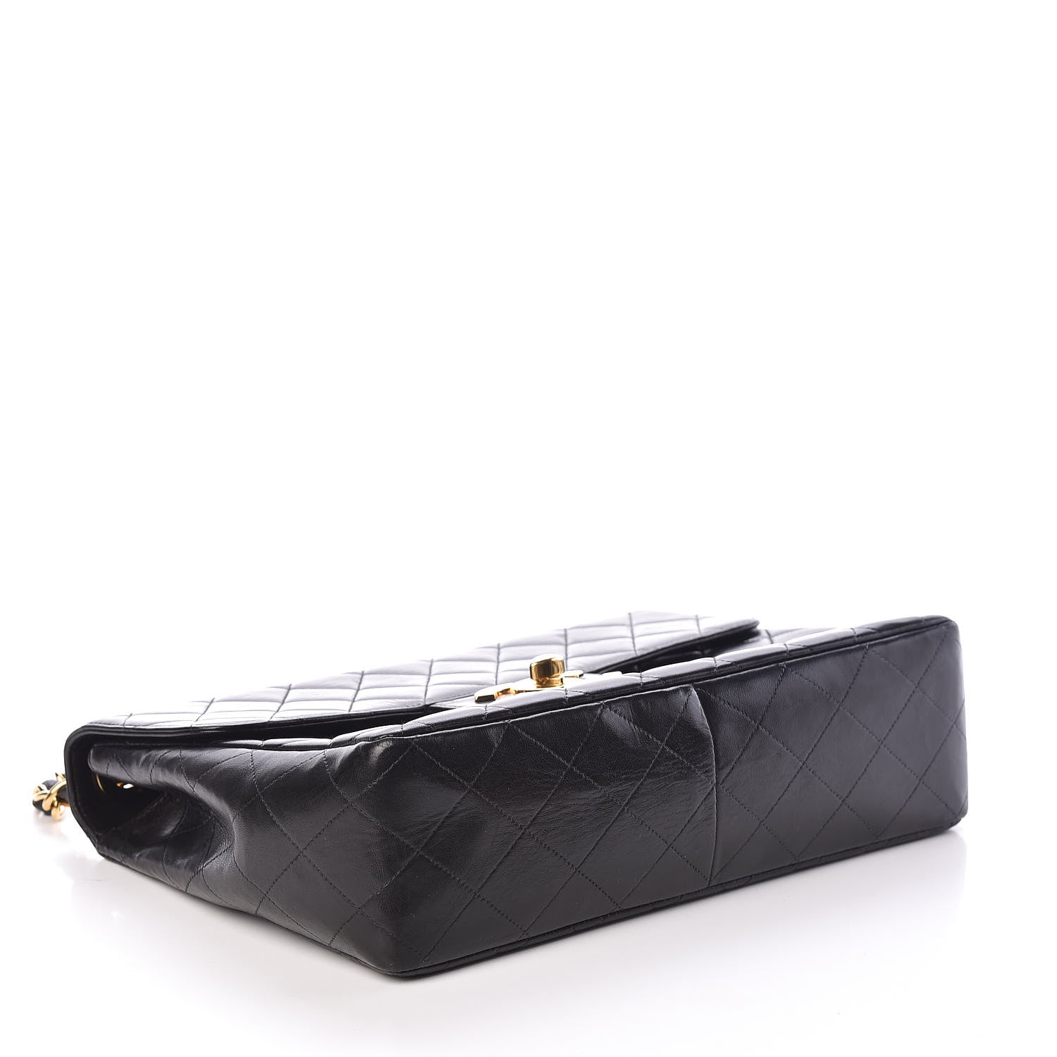 Chanel Lambskin Quilted Jumbo Single Flap Black 4 of 12