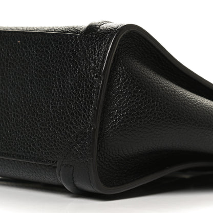 Celine Drummed Calfskin Nano Luggage Black 10 of 12