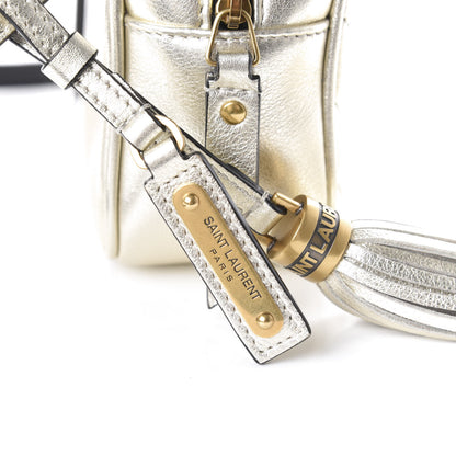 Saint Laurent Metallic Calfskin Matelasse Monogram Lou Belt Bag Platino 10 of 10