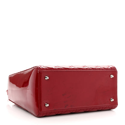 Christian Dior Patent Cannage Medium Lady Dior Red 4 of 13