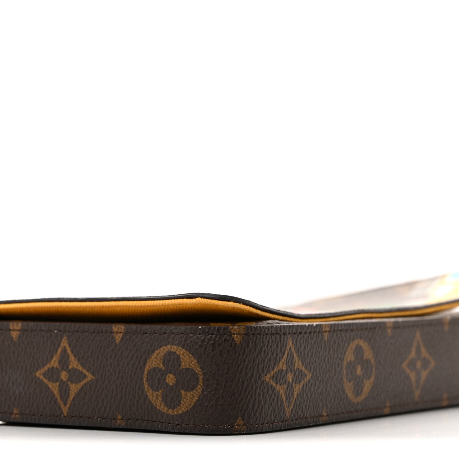 Louis Vuitton Monogram 2022 Christmas Animation New York Soho Pochette Felicie Chain Wallet Yellow 9 of 12