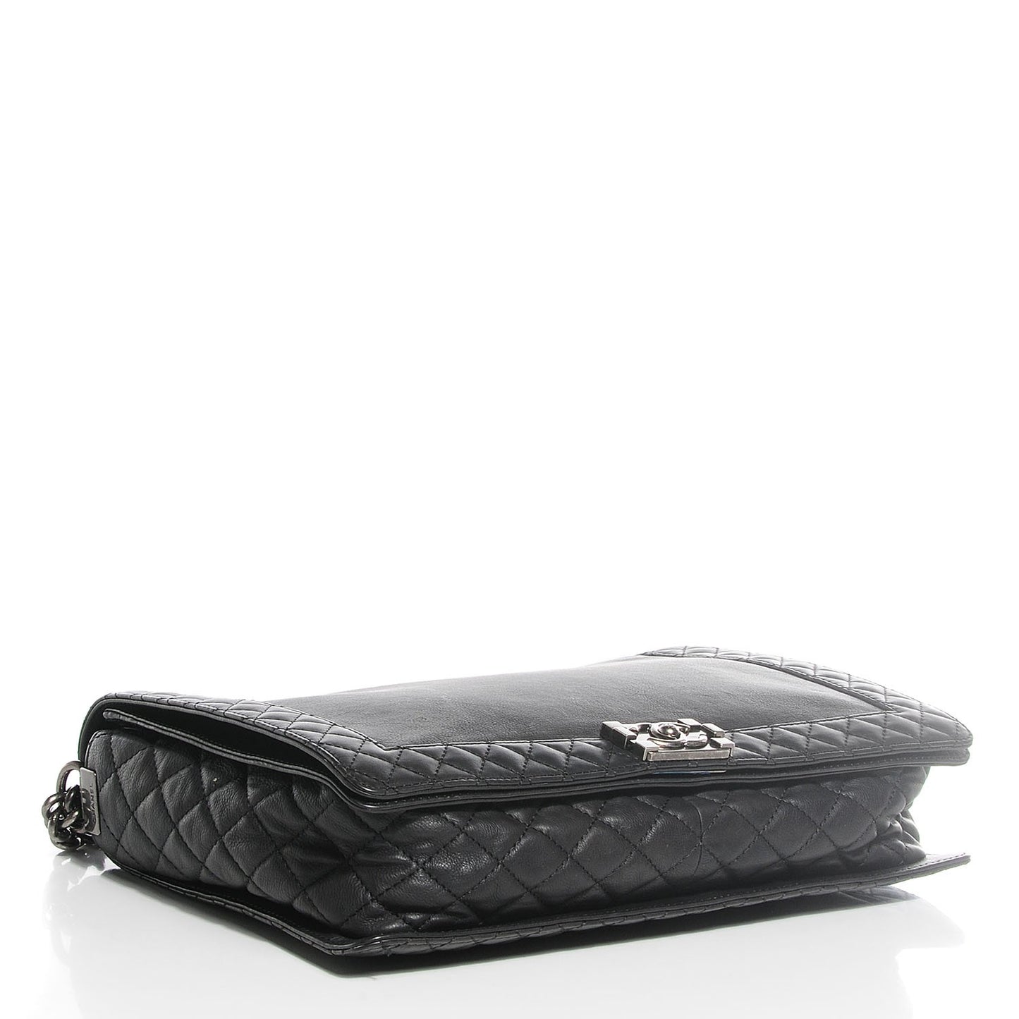 Calfskin Large Boy Reverso Flap Black