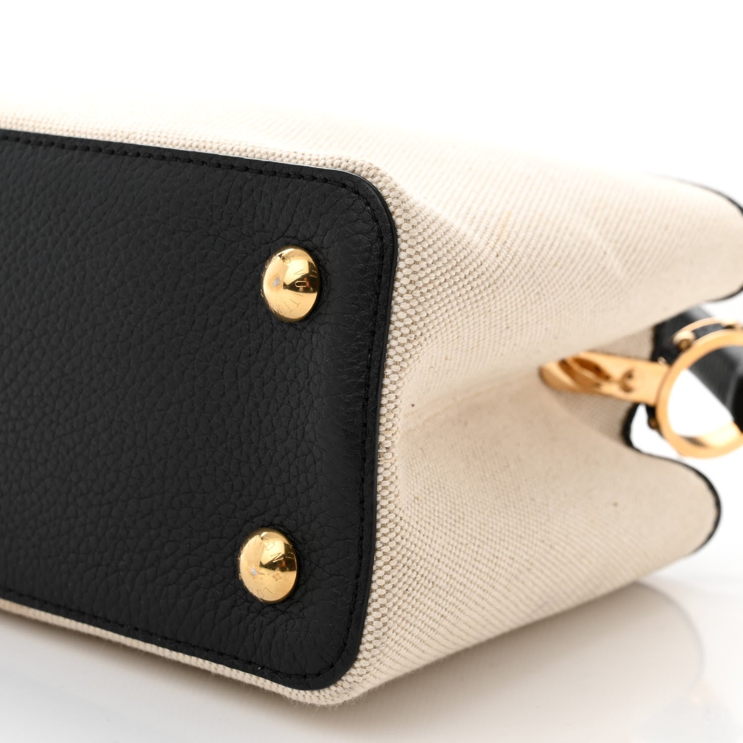 Louis Vuitton Canvas Taurillon Capucines MM Black 9 of 9