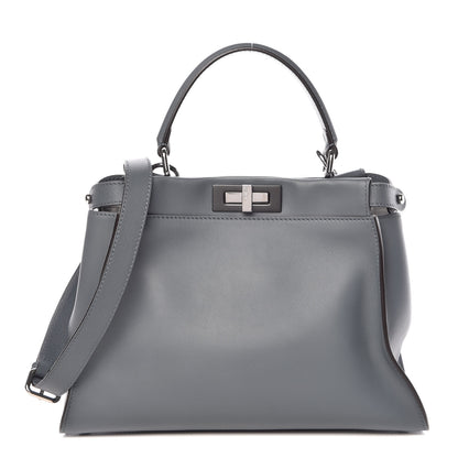 Fendi Vitello Seta Shiny Nappa Medium Peekaboo Iconic Satchel Alga Rosa Doll 3 of 16