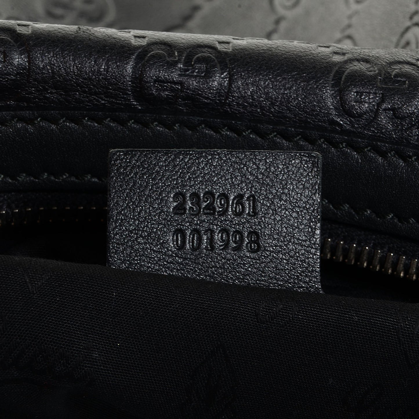 Guccissima Medium Icon Bit Hobo Black