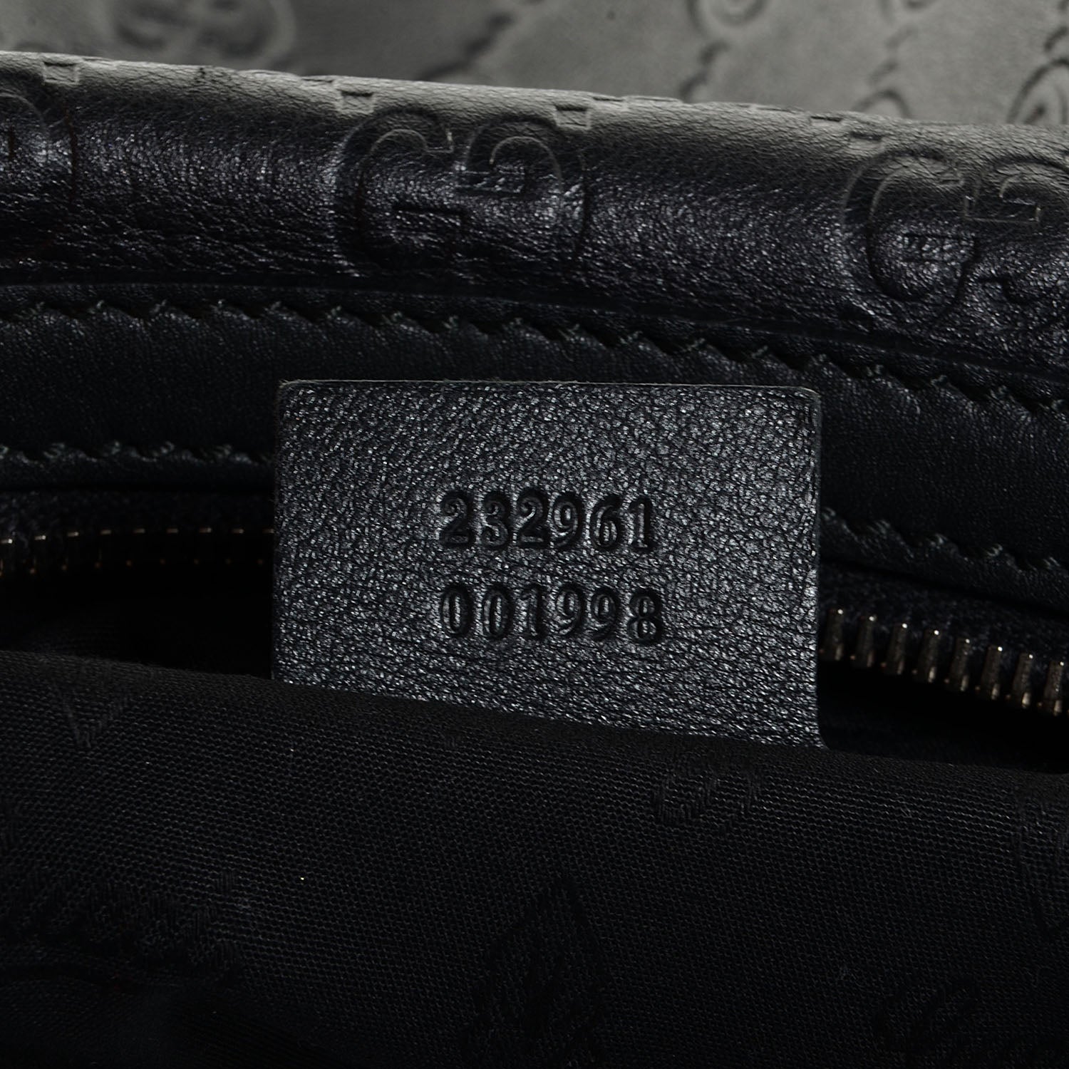 Gucci Guccissima Medium Icon Bit Hobo Black 7 of 7