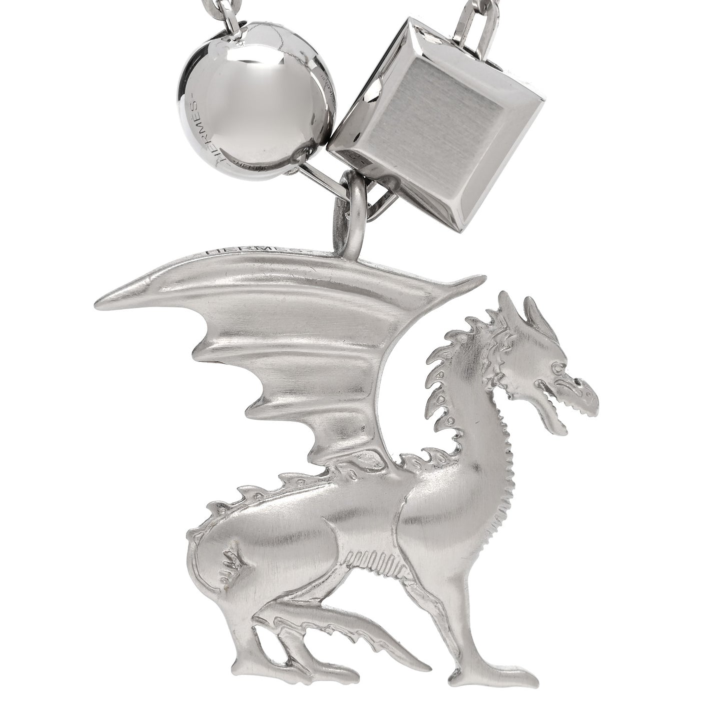 Palladium Talismans Dragon Aile Pendant Necklace