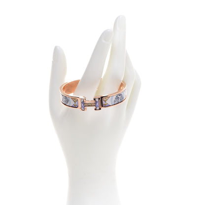 Hermes Enamel Narrow Colliers Et Chiens Clic Clac H Bracelet PM Lilas 2 of 6