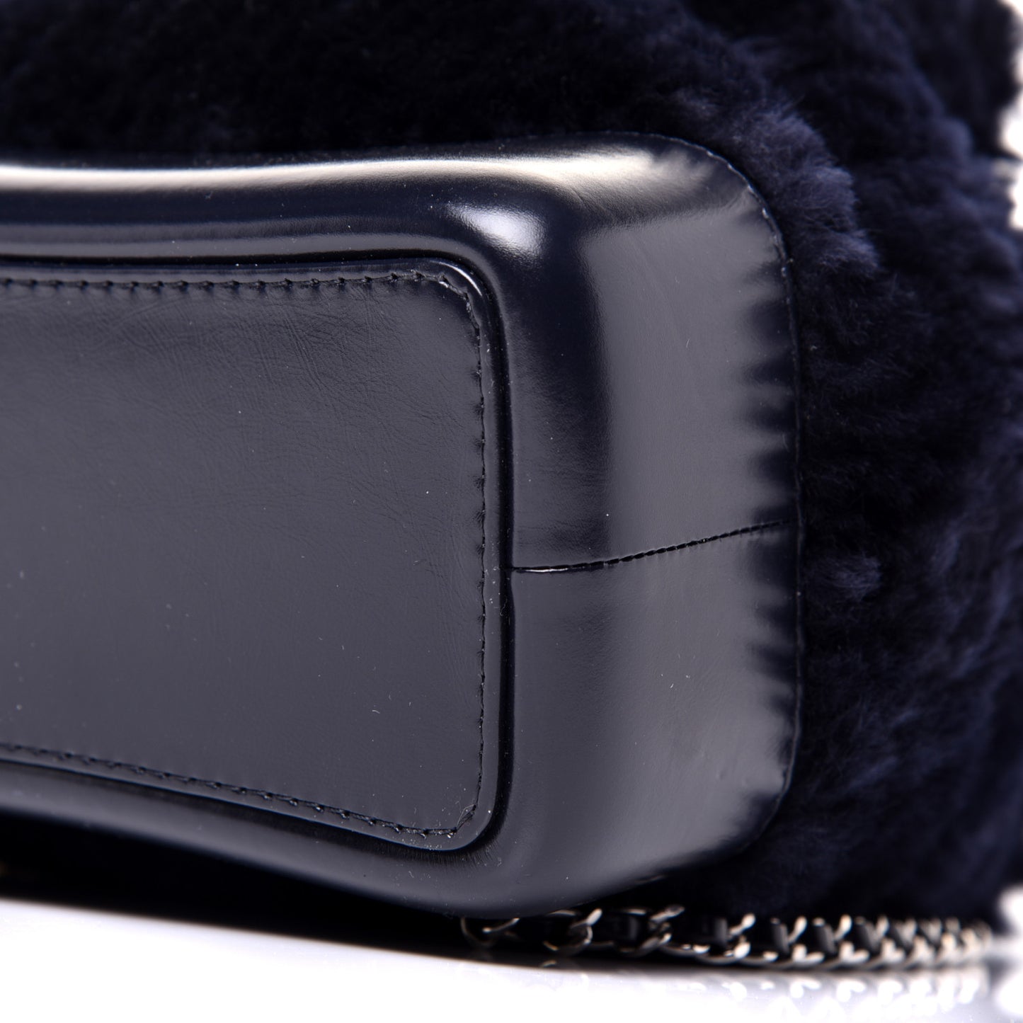 Shearling Small Gabrielle Backpack Navy