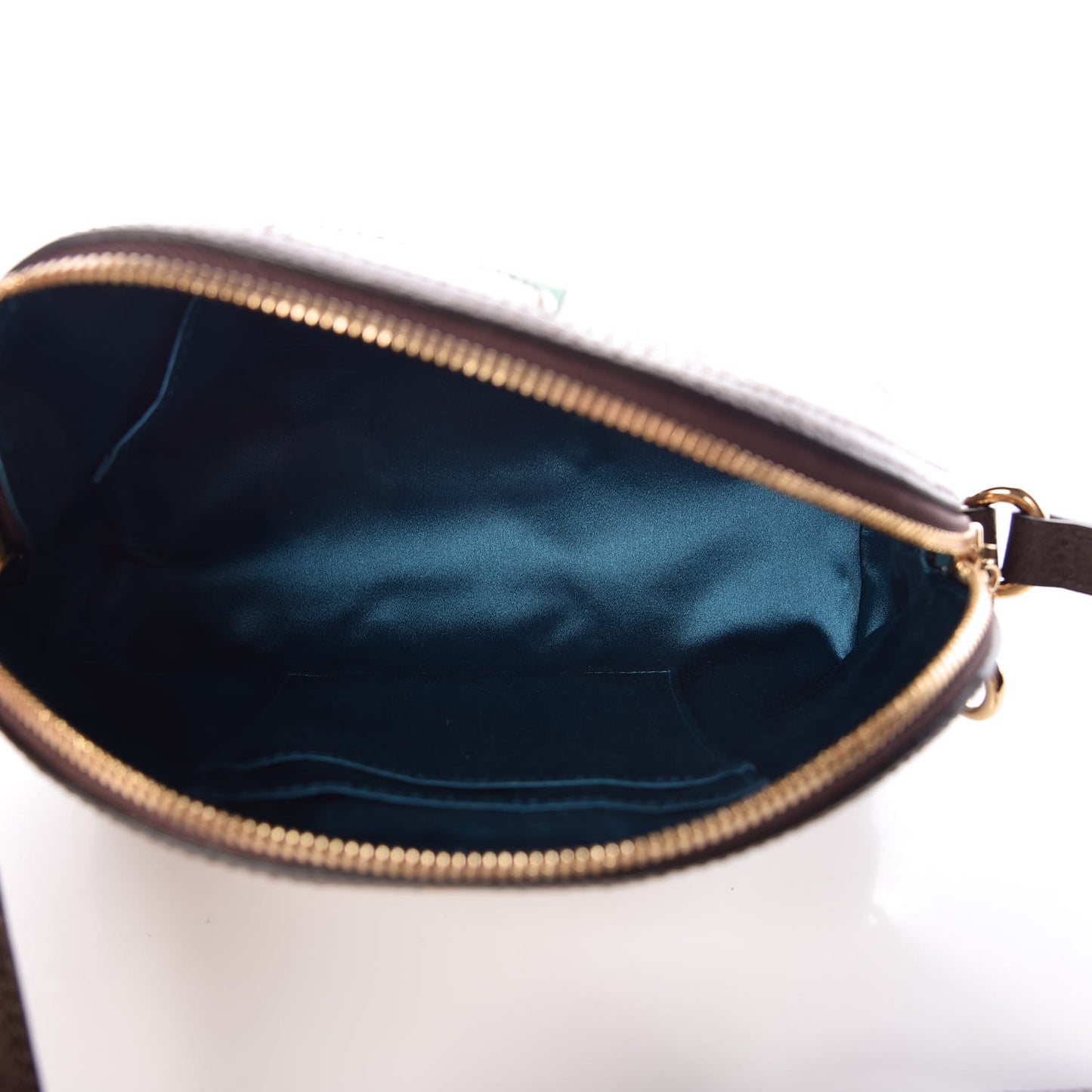 GG Supreme Monogram Textured Dollar Calfskin Web Small Ophidia Dome Shoulder Bag Beige Ebony New Acero
