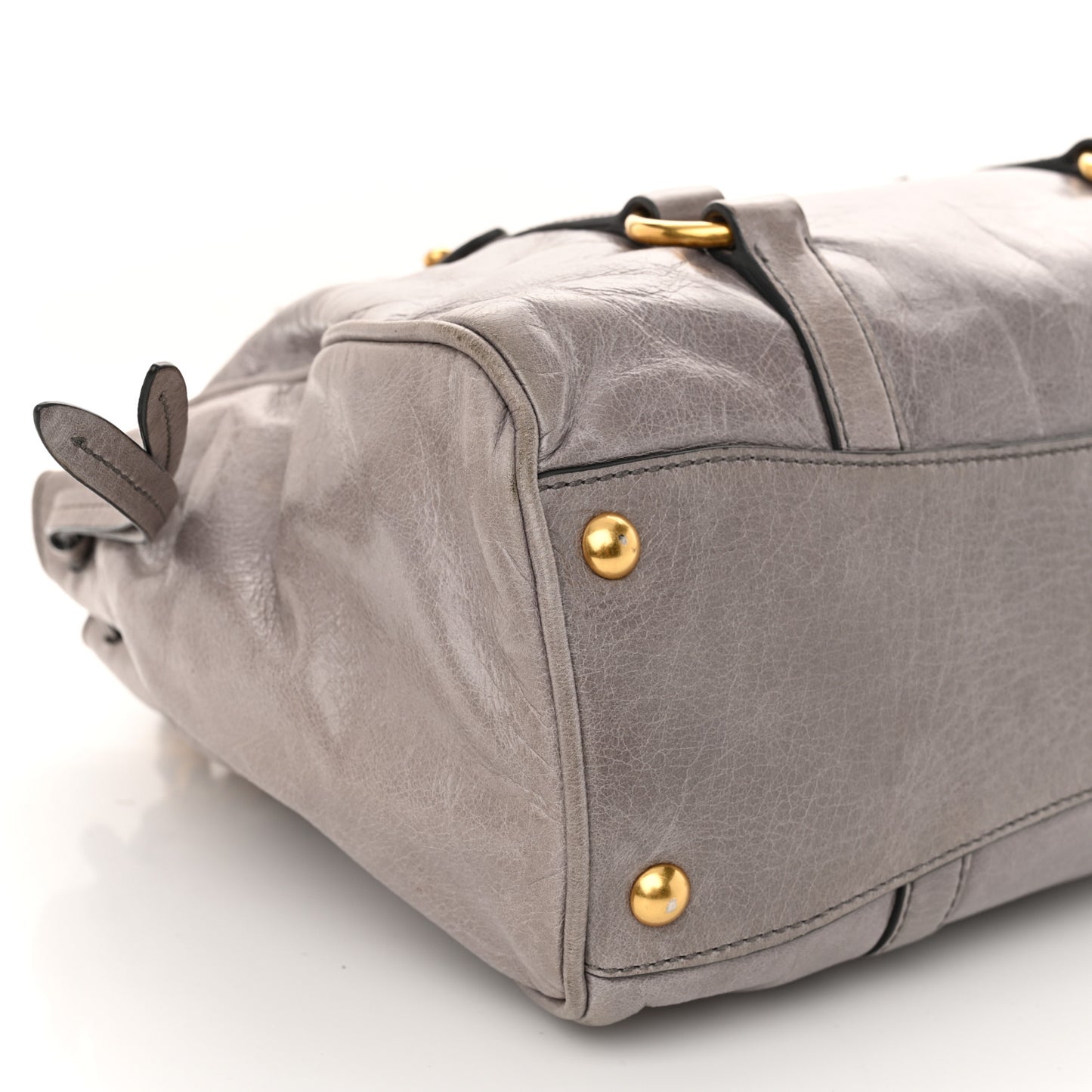 Vitello Shine Double Zip Tote Fumo