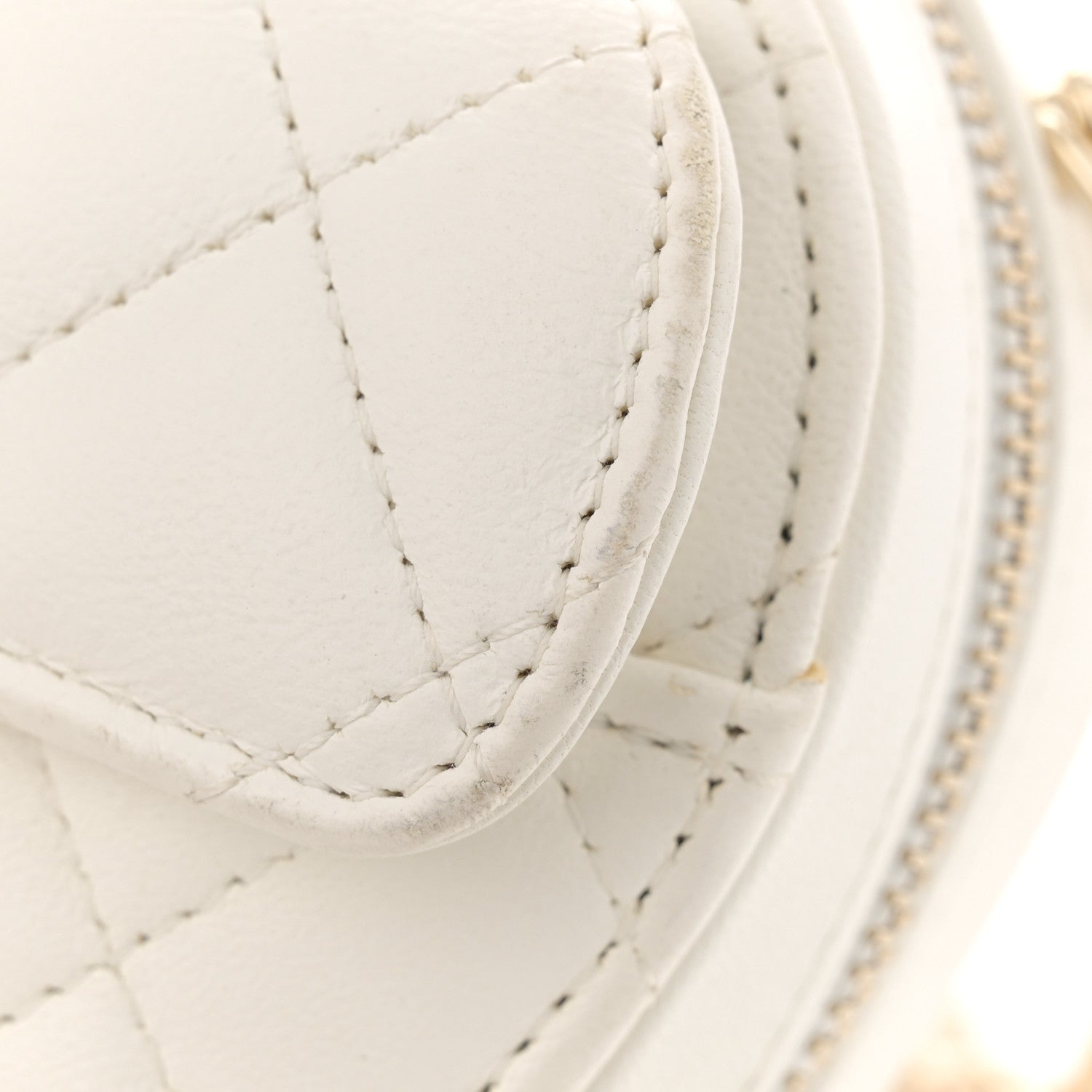 Chanel Lambskin Quilted CC In Love Heart Clutch With Chain White 11 of 12