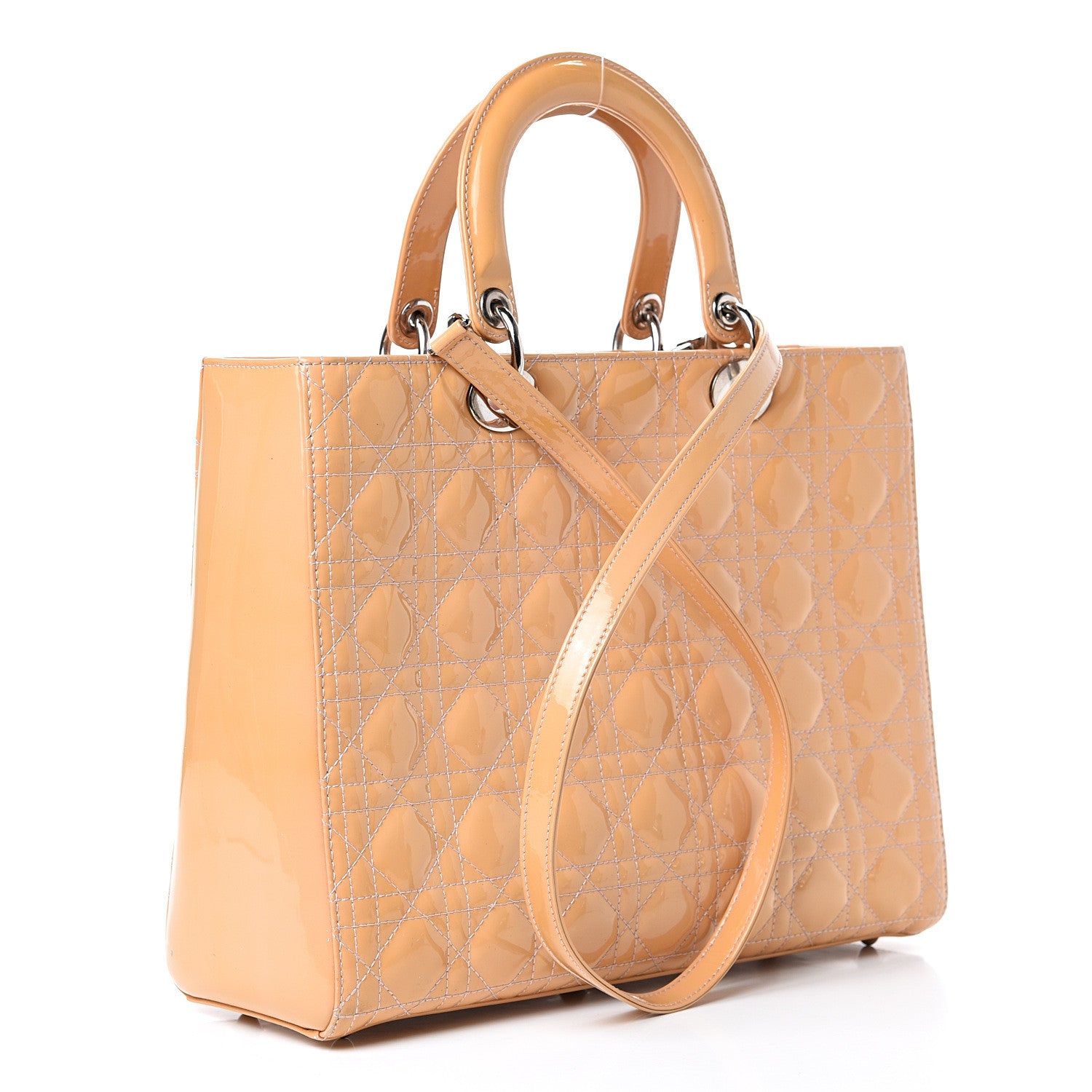 Christian Dior Patent Cannage Large Lady Dior Light Pink 2 of 15