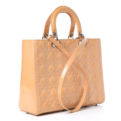 Christian Dior Patent Cannage Large Lady Dior Light Pink 2 of 15