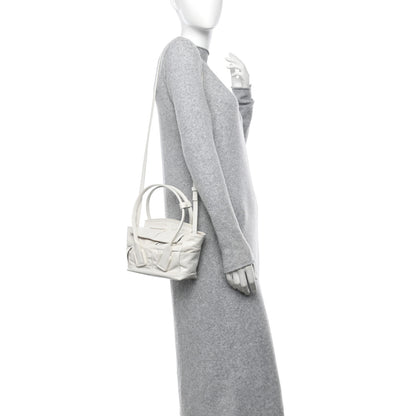 Bottega Veneta Paper Calfskin Maxi Intrecciato Mini Arco Slouch Plaster 2 of 14