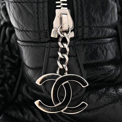 Chanel Lambskin Astrakhan Bowler Black 11 of 12