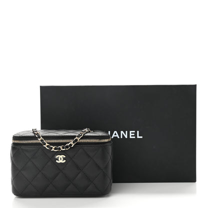 Chanel Caviar Quilted Small Vanity Case With Chain Black 11 of 11