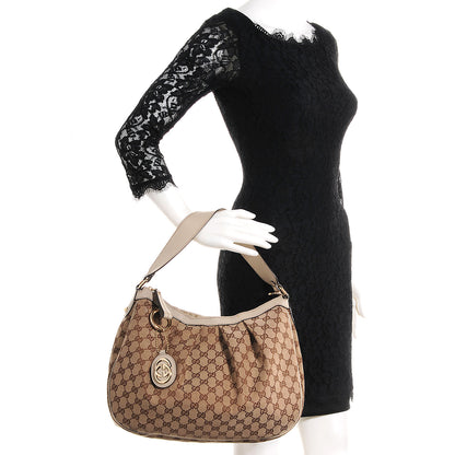 Gucci Monogram Medium Sukey Hobo Off White 2 of 7