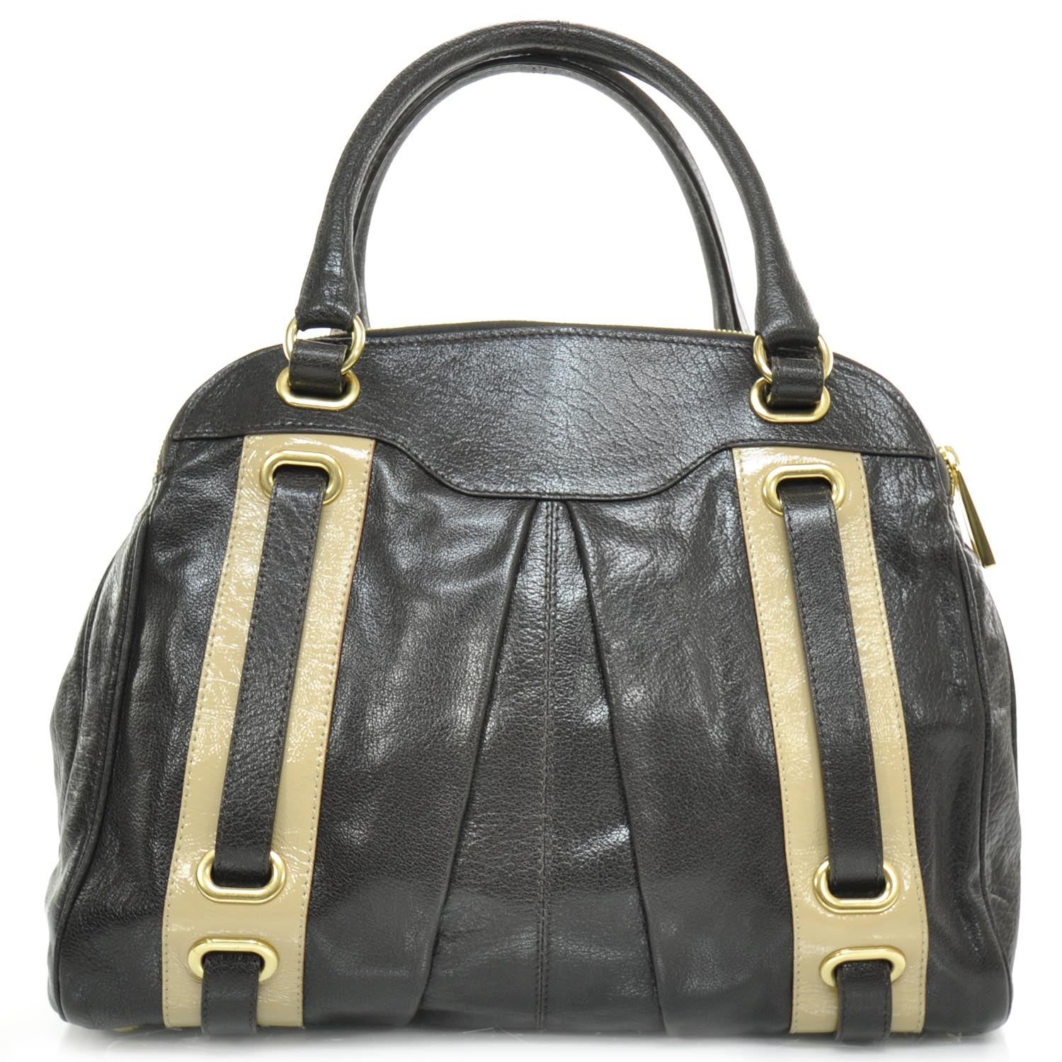 Marc Jacobs Leather Striping Hudson Tote Chili Dark Brown 4 of 11