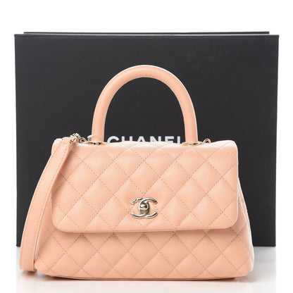 Chanel Caviar Quilted Mini Coco Handle Flap Light Pink 11 of 11