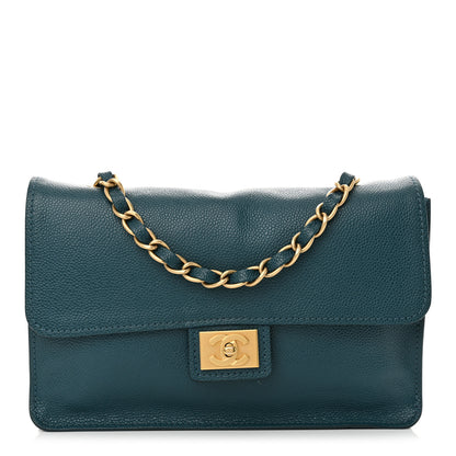 Chanel Caviar Medium Flap Blue 1 of 12