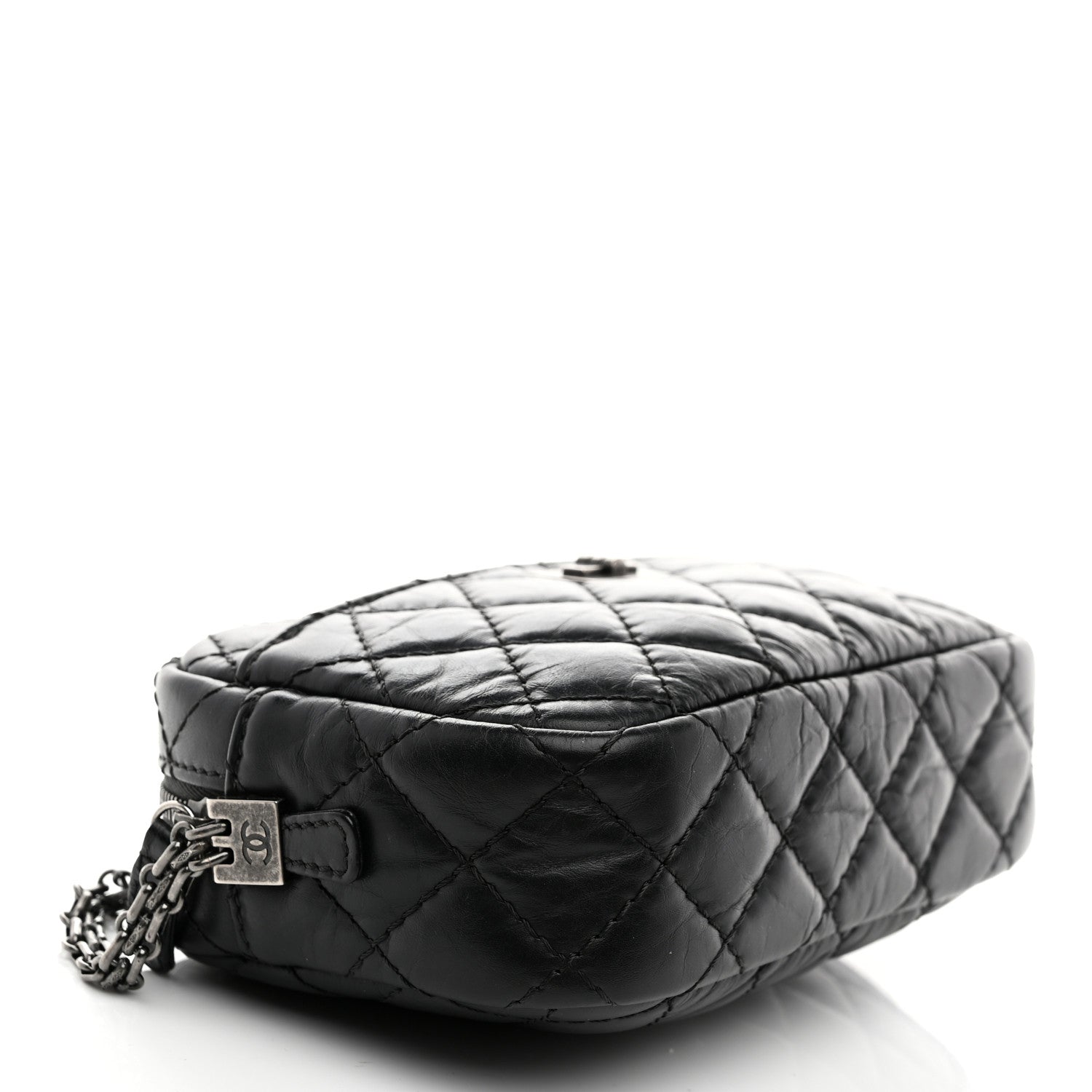 Chanel Aged Calfskin Quilted Mini Reissue Camera Case Black 4 of 10