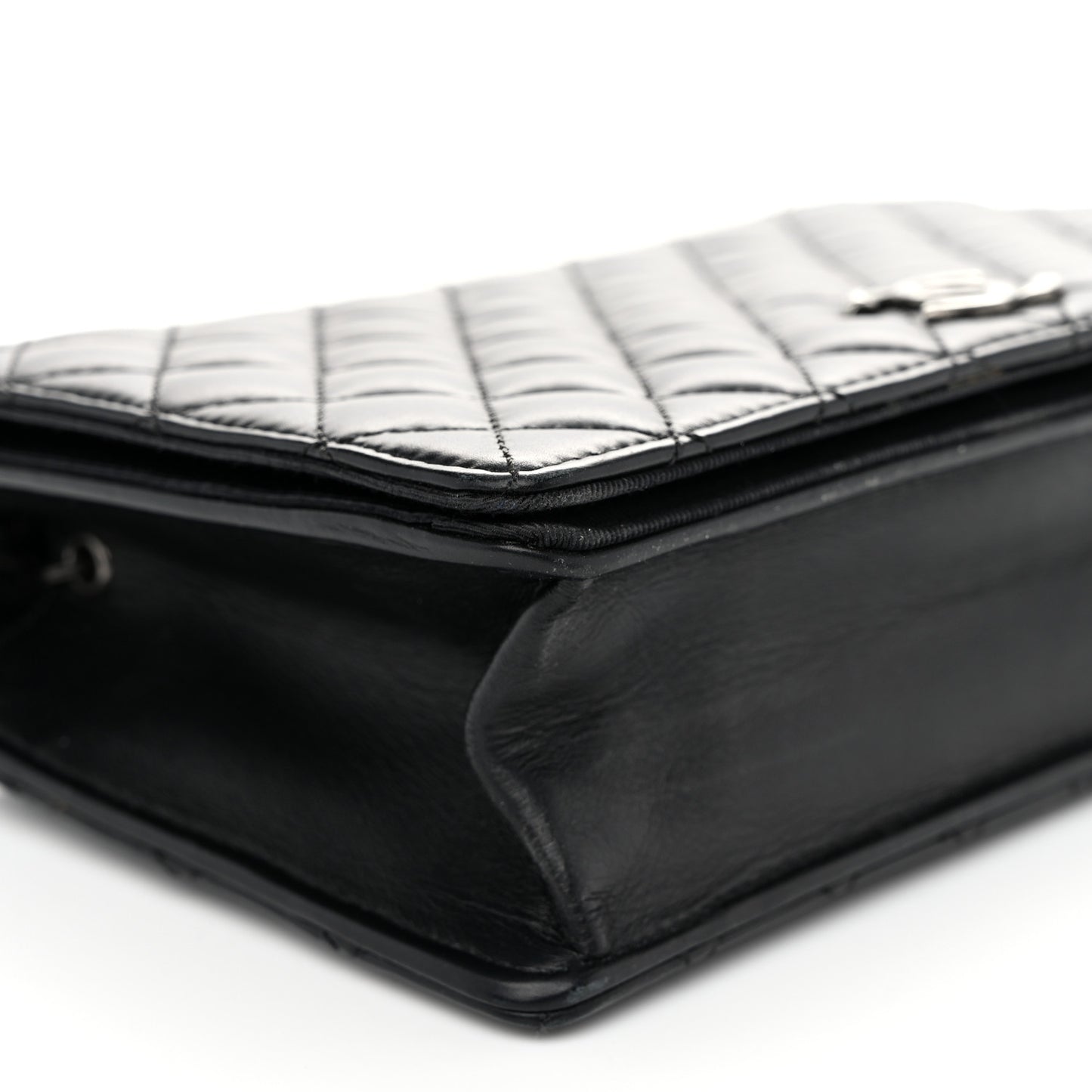 Calfskin Quilted Small Ballerine Flap Black