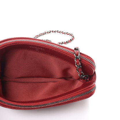Chanel Caviar Quilted Small Clutch With Chain Red 6 of 11