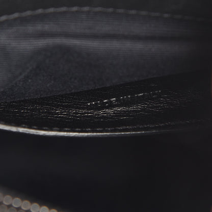 Saint Laurent Sheepskin Matelasse Chevron Monogram Large College Satchel Black 8 of 15