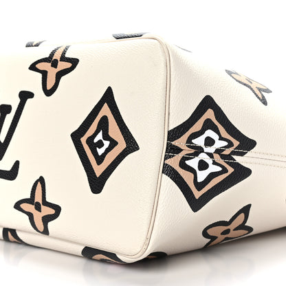 Louis Vuitton Monogram Giant Wild at Heart Neverfull MM Creme 8 of 8