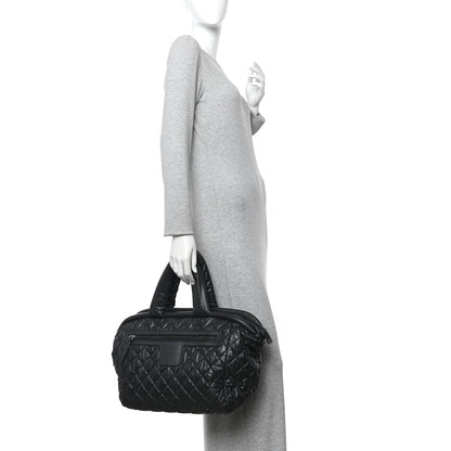 Chanel Nylon Quilted Medium Coco Cocoon Tote Black 2 of 9