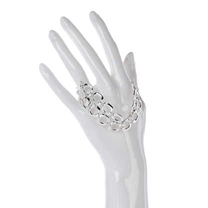 Tiffany Sterling Silver Double Cushion Square Link Toggle Bracelet 2 of 5