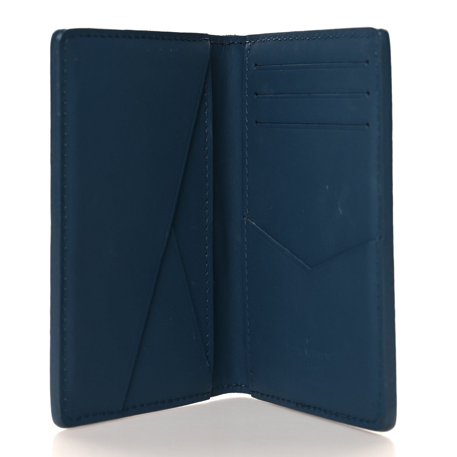 Louis Vuitton Grained Calfskin Aerogram Pocket Organizer Atlantic Blue 5 of 6
