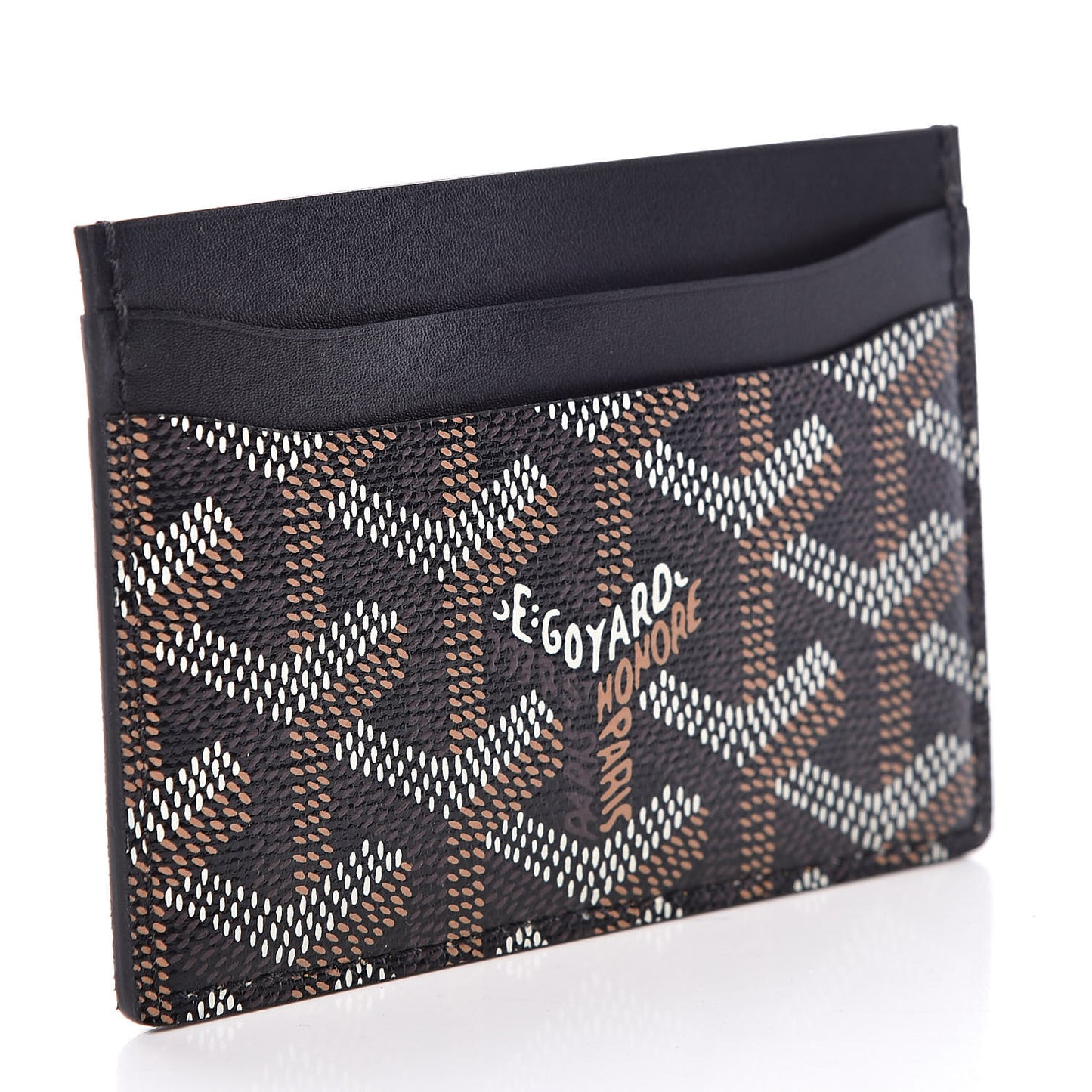 Goyardine Saint Sulpice Card Holder Black