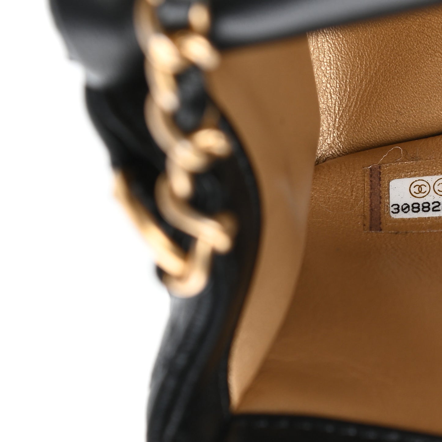 Lambskin Quilted Mini Rectangular Pearl Crush Flap Black