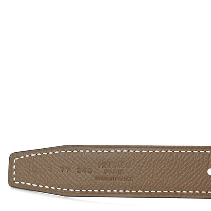 Hermes Swift Epsom 24mm Gamma Belt 80 Black Etoupe 5 of 6