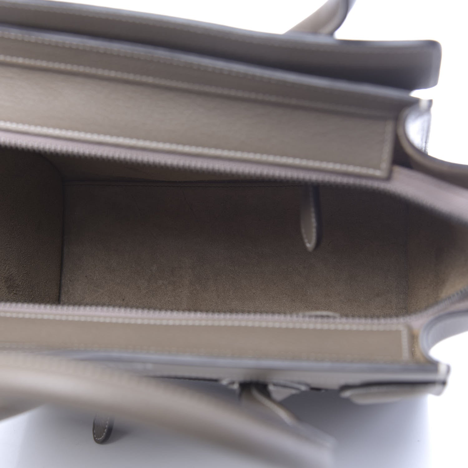 Celine Drummed Calfskin Micro Luggage Souris 5 of 9